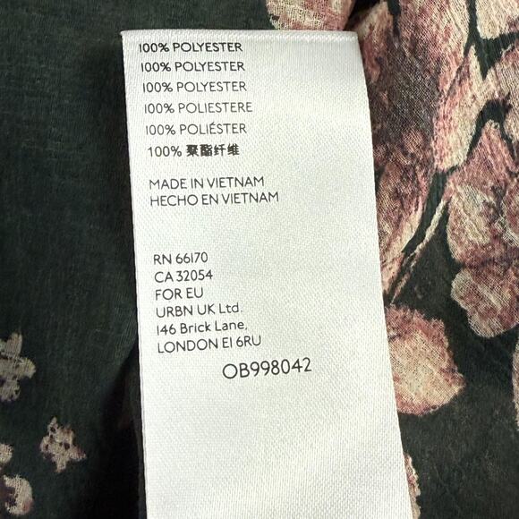 Free People Dress Womens XS Boho Maxi Long Sleeve Tiered Ruffle Floral - Picture 5 of 11